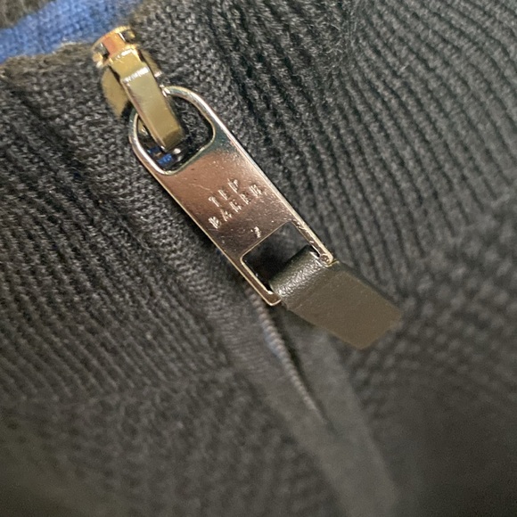 Ted Baker Quarter Zip Wool Blend Pullover Black Long Sleeve Men's Sweater 4(L) - Picture 12 of 14